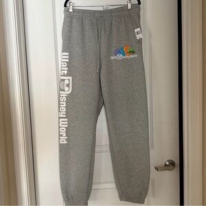 Disney Men’s Grey Sweatpants With Park Logo